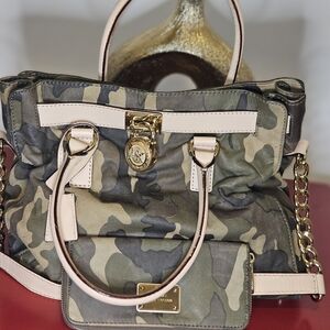 Michael Kors Camouflage Wallet And Habdbag